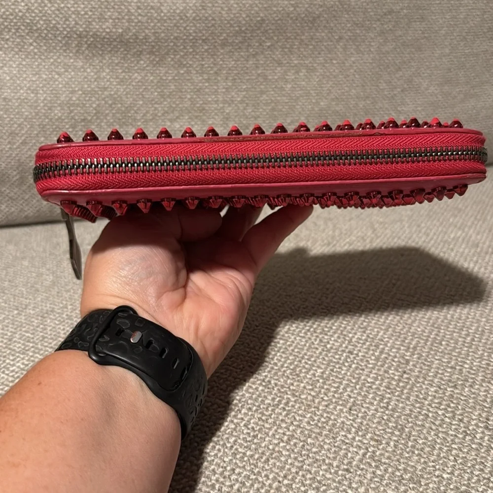 Christian Louboutin Authentic Pink Studded Women's Wallet